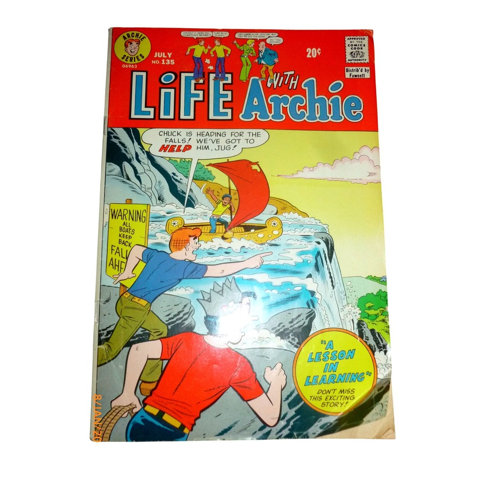 Life with Archie No 135 July 1973 Vintage Bronze Age Comic Book Mirror Madness
